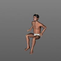 C4D裸体男人绑定模型（坐下动作） man01 nude V8.5 mot 13