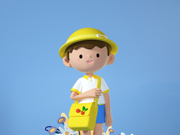 背书包上学的小学生