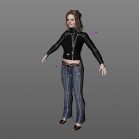 国外女性C4D模型（带绑定） Woman05 c02