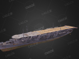 日本海军龙骧号航空母舰C4D模型下载Ryujo 3d model
