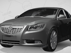 欧宝徽章家用汽车轿车2008-2013款C4D汽车模型下载
