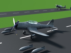 螺旋桨战斗机模型