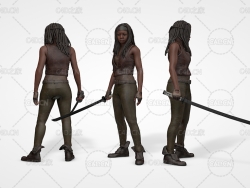 拿刀的非洲女孩 美洲原住民 Native American NPC