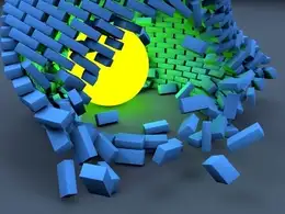 C4D圆形墙倒塌动画工程（C4D R18）A round wall collapses CINEMA 4D Animation