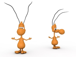 卡通小蚂蚁C4D模型 Ant 3d model