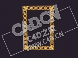 C4D镜框花线画框欧式装饰雕花框模型_79 Rm-008l