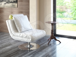 C4D单人休闲真皮沙发茶桌模型 sofa 3d model