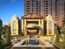 小区门口建筑3D模型(MAX模型) DigitalGod – Exterior V1-40