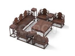 明清风格客厅家具十件套中式古典家具