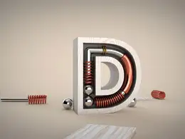 C4D木纹金属创意文字工程文件 Wood metal creative writing