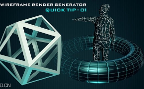 C4D线框插件 Volumetric Wireframe R12-R16 Win/Mac + 教程