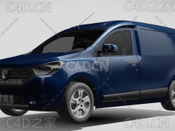 达契亚·多克封闭车厢面包车2020款C4D汽车模型下载