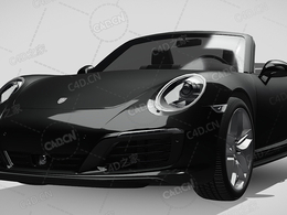 保时捷911-carrera-4s敞篷车豪华汽车跑车超跑2016款C4D汽车模型下载