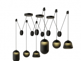 布罗基斯品牌行星吊灯PC12353D模型素材下载Planets Pendant Lamp PC1235 by Brokis