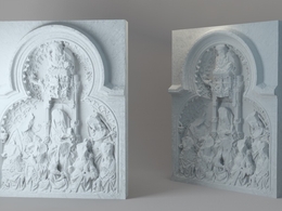圣马丁大教堂浮雕墙C4D模型 St. Anna Retable