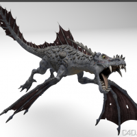 C4D水龙模型（C4D/Obj） Water Dragon