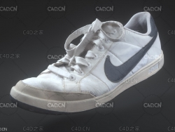 白色耐克运动鞋3d扫描模型 NIKE SHOE