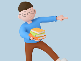 拿书的商务办公男孩人物C4D OCTANE模型下载