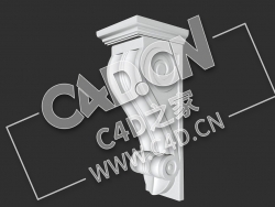 C4D欧式象鼻罗马柱头雕塑模型_52