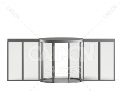 商场入口旋转门 mall_entry_door