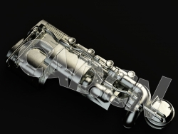 C4D科幻飞行器机械零件模型 Spaceship Kit Mechanical parts-12