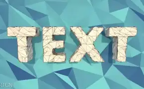 C4D制作多边形文字效果视频教程 Low Poly text _ Cinema 4D Tutorial
