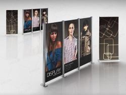 广告灯箱海报3d model of tall Ad displays