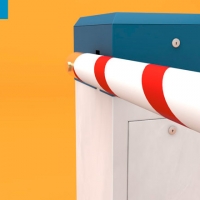 车辆挡杆/门卫挡杆3D模型 boom gate rig