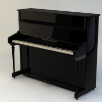 立式钢琴C4D模型 Upright Piano