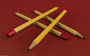 红头铅笔C4D模型 Pencil 3D model