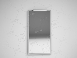 带头灯的镜子卫生间厕所浴室洗手间化妆镜C4D模型