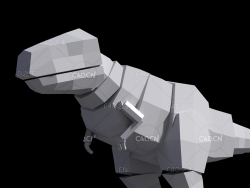 低面多边形恐龙 霸王龙C4D模型 dinosaur