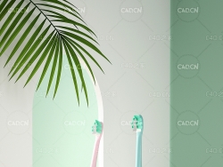 C4D OC电动牙刷产品渲染模型 toothbrush