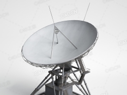 雷达卫星锅卫星信息收发台卫星天线C4D模型下载