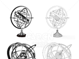 浑天仪工艺品摆件C4D模型