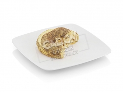 C4D咬过的罂粟籽百吉饼食物模型 Bitten bagel with poppy seeds