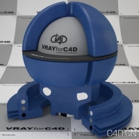 vray for c4d材质：plastizine simple blue 001
