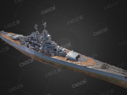法国海军共和号战列舰C4D模型下载Republique 3d model