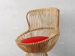 东南亚风格竹编藤椅C4D模型 Chair