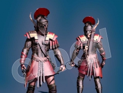 C4D刺客信条奥德赛-斯巴达战争英雄战士模型 Spartan War Hero