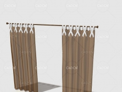 C4D客厅窗帘卧室窗帘室内窗帘模型 Curtain 3D Model-60
