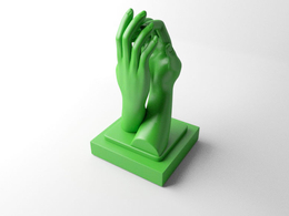 双手雕塑C4D模型（arnold渲染器） Hands sculpture
