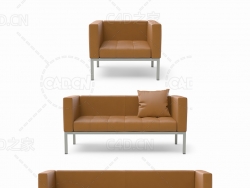 时尚间约型沙发三人沙发双人沙发单人沙发C4D模型 sofa 3d model