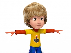 卡通小男孩角色C4D模型 KTboy