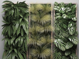 植物墙C4D模型 CGTrader – Vertical Garden 1 3D model