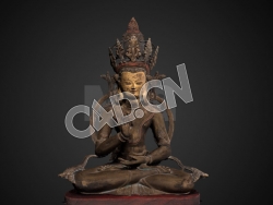 C4D藏传阿弥陀佛坐像佛像模型 Tibetan Amoghasiddhi Buddha, 13th C CE