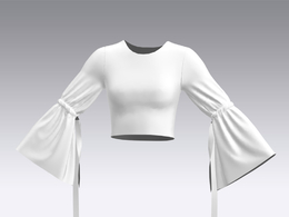 c4d模型女性衣服上衣Sleeves-45