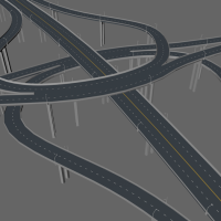 高架桥 立交桥3D模型 Viaduct 3D model