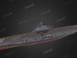 美国海军富兰克林D罗斯福号航空母舰C4D模型下载F D Roosevelt 3d model