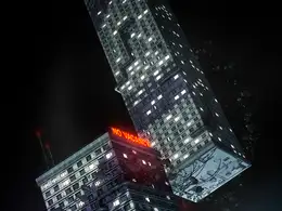 C4D实用工程第604季：太空中旋转的高层建筑C4D工程 C4D Project[Cinema4D - Octane]